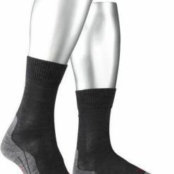 FALKE TK5 Wander Wandelsokken Mid-rise Zacht Thermisch Anti-blaar Antizweet Zonder Motief Met Elastische Boord Warm Admend Merinowol Grijs Dames Sportsokken - Maat 41-42 -Mushie  winkel 550x710 1