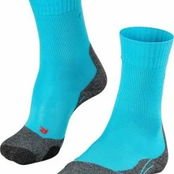 FALKE TK2 Explore Wandelsokken Warm Winter Zacht Thermisch Ademend Anti-blaar Antizweet Zonder Motief Met Elastische Boord Merinowol Blauw Dames Sportsokken - Maat 39-40