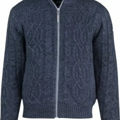 BJØRNSON Viggo Kabel Gebreid Wintervest Heren - Teddy - Maat 3XL - Donkerblauw