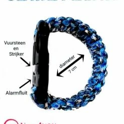 Now4you Paracord Survival Armband - Met Vuursteen - Blauw Camouflage 12 Now4you Paracord Survival Armband - Met Vuursteen - Blauw Camouflage -Mushie winkel 550x733 47