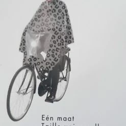 Fietsponcho Panther één Maat Volwassenen Regenponcho Panter Grijs - Luipaard Print, Panter - Fiets Ponch Koplampproof Transparant