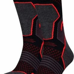 Head - Hiking 2-pack Crew Sokken - Zwart/rood - 39-42