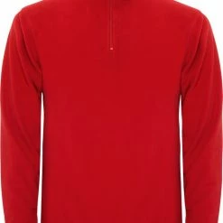 Merkloos Rode Dunne Fleece Trui Met Halve Rits Model Himalaya Merk Roly Maat XL