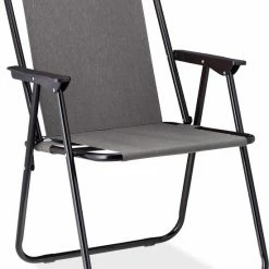 Relaxdays Campingstoel Inklapbaar - Strandstoel - Klapstoel Camping - Tuinstoel - Festival - Grijs -Mushie  winkel 550x747 4