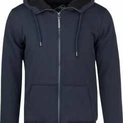 BJØRNSON Kenny Sweatvest Heren - Teddy Gevoerd - Hoodie - Maat 2XL - Donkerblauw