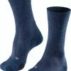 FALKE TK2 Explore Wool Wandelsokken Dikke Versterkte Thermische Sokken Zonder Patroon Met Medium Padding Lang En Warm Voor Wandelen Winter Merinowol Blauw Heren Sportsokken - Maat 44-45