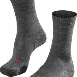 FALKE TK2 Explore Wandelsokken Warm Winter Zacht Thermisch Ademend Anti-blaar Antizweet Zonder Motief Met Elastische Boord Merinowol Grijs Dames Sportsokken - Maat 37-38