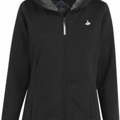 BJØRNSON Sigrid Sweatvest Dames - Teddy Gevoerd - Hoodie - Maat 54 - Zwart