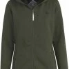 BJØRNSON Sigrid Sweatvest Dames - Teddy Gevoerd - Hoodie - Maat 48 - Olijfgroen