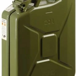 Merkloos Benzine Jerrycan - Metaal - 20 Liter - Groen