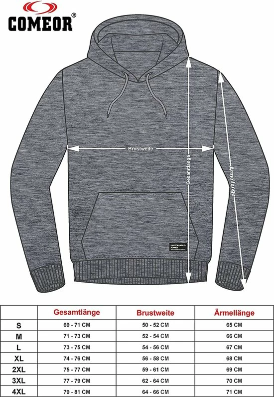 Merkloos Comeor Hoodie Heren - Donker Grijs - Dun - XL 6 Merkloos Comeor Hoodie Heren - Donker Grijs - Dun - XL - Afbeelding 6