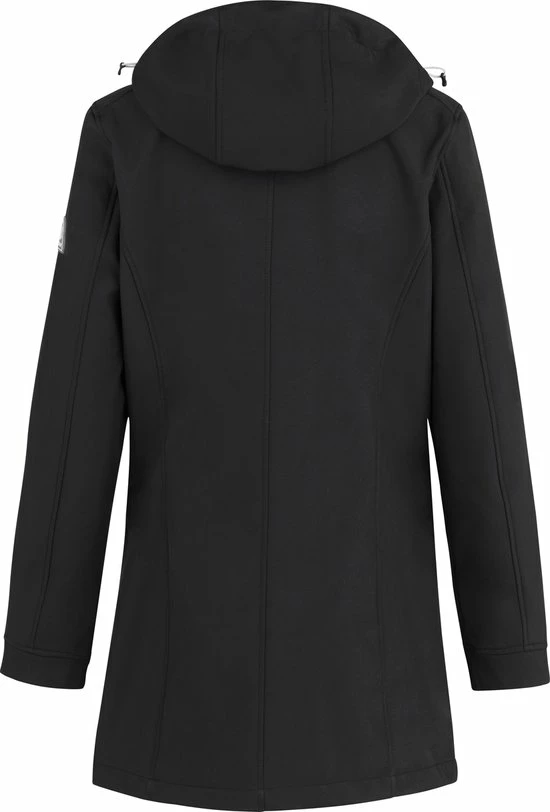 BJØRNSON YLVA Softshell Jas 4 Seizoenen Dames - Winddicht - Fleece Gevoerd - Capuchon - Tussenjas - Damesjas - Maat 40 - Zwart 2 BJØRNSON YLVA Softshell Jas 4 Seizoenen Dames - Winddicht - Fleece Gevoerd - Capuchon - Tussenjas - Damesjas - Maat 40 - Zwart - Afbeelding 2