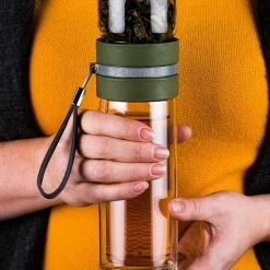 T-Bottle Theebeker - Met Theefilter - Dubbelwandig - Forest Green -Mushie  winkel 550x823 1