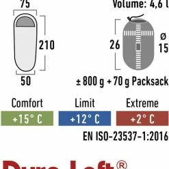 High Peak Lite Pak 800 Sleeping Bag, Groen 7 High Peak Lite Pak 800 Sleeping Bag, Groen -Mushie winkel 550x839